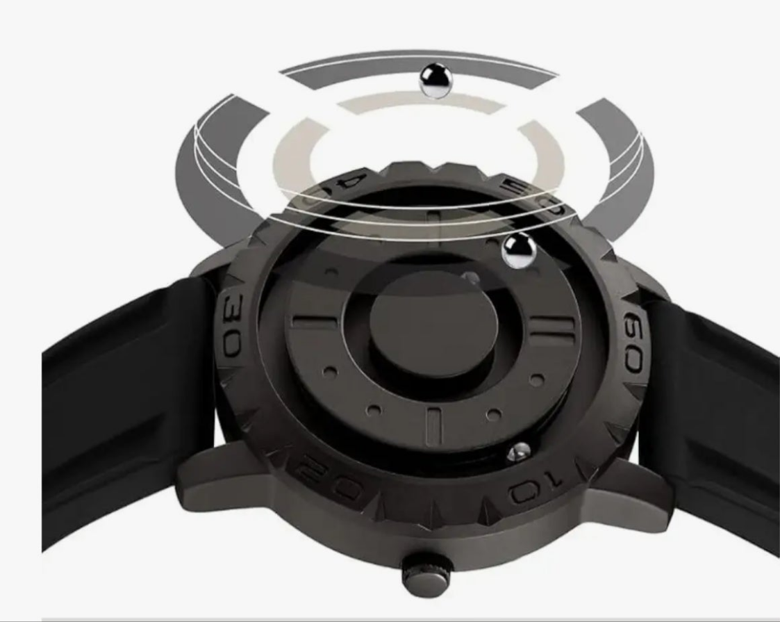 AROA Magnetic Ball Men's Watch – Affordable Handless Quartz Watch | Innovative Rolling Ball Time Display | Bleaws Magnetic