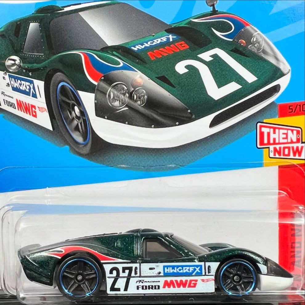 Hot Wheels 67 Ford GT40 MK.IV Then And Now Green #220 Mainline 2024