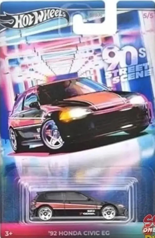 Hot Wheels Premium 90s Street Scene 92 Honda Civic EG for 3 Years & Above by Small CLAP (Black)