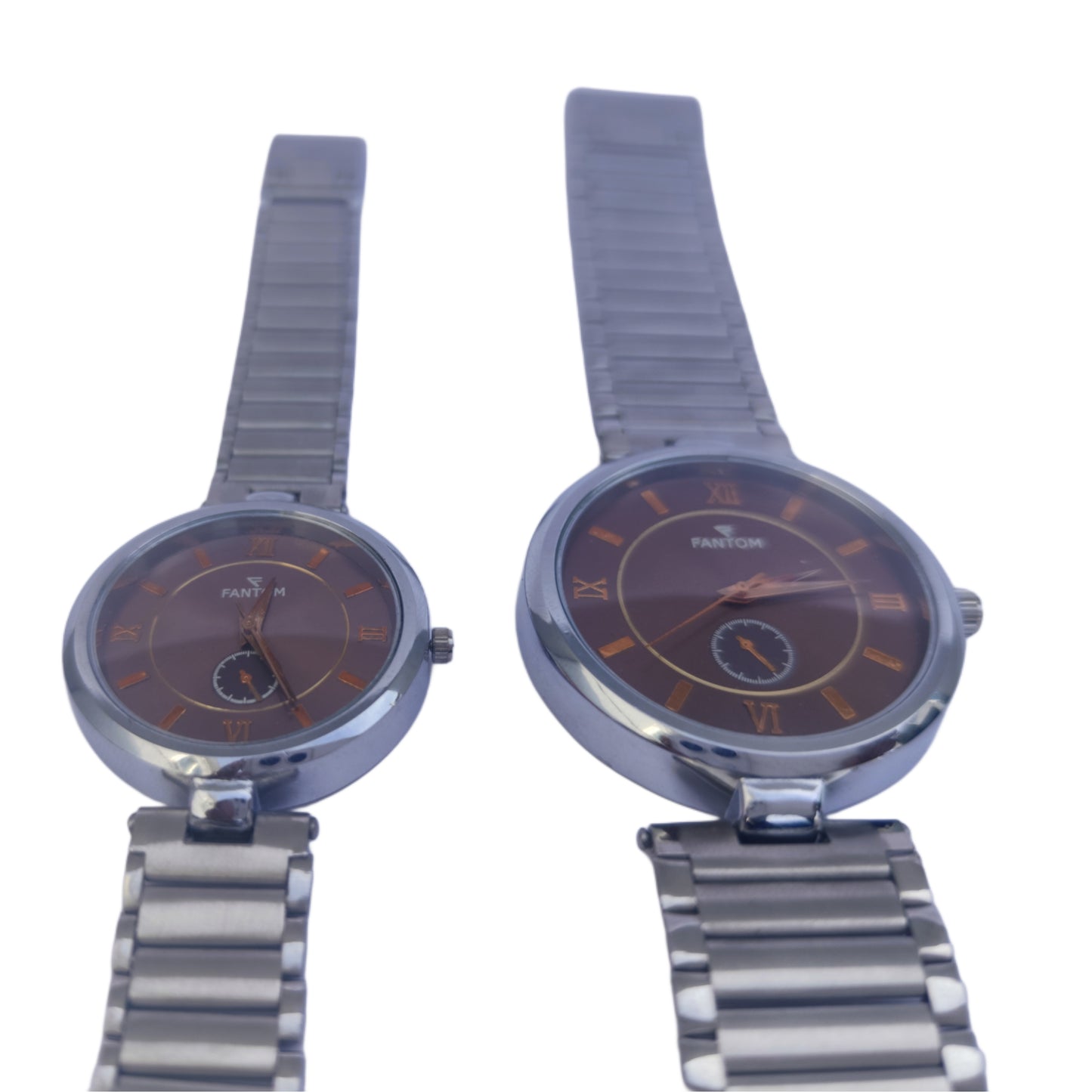 Fantom Premium Couple Watch|Silver Stainless Steel