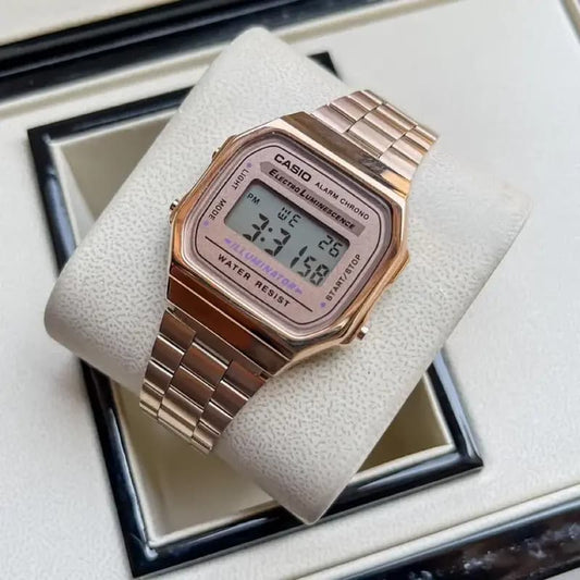 Casio Vintage Series Digital Rose Gold Dial Watch-B640WC-5ADF