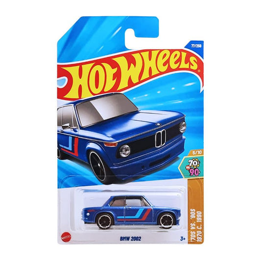 Hot Wheels 2025 BMW 2002 70s VS 90s Ages 3 and Up 77/250 (Blue)
