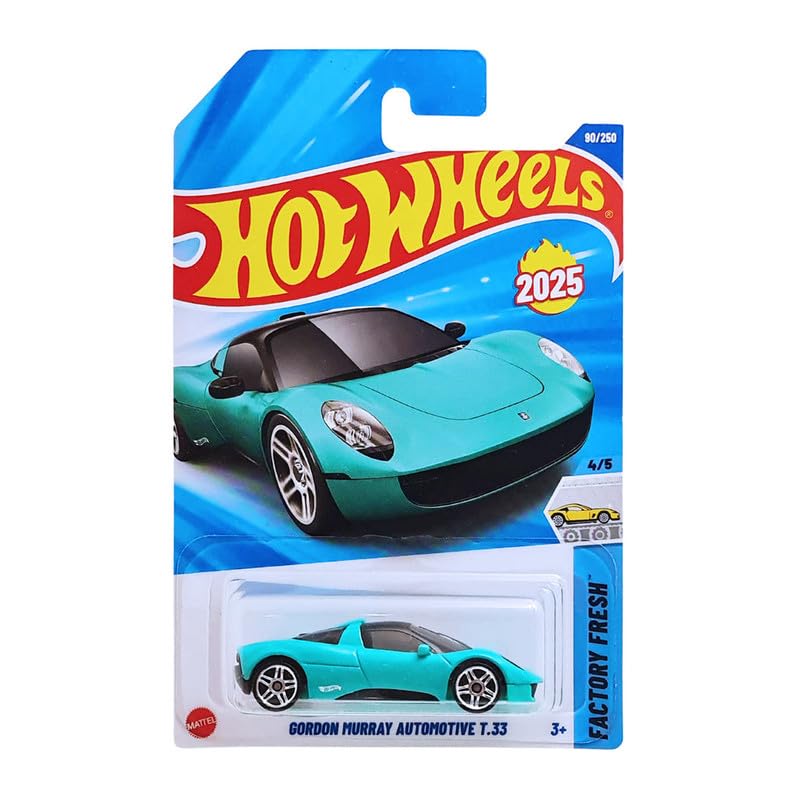 Hot Wheels 2025 Gorgon Murray Automotive T.33 Factory Fresh Ages 3 and Up 90/250 (Blue)