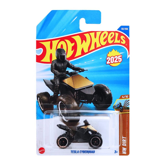 Hot Wheels Tesla Cyberquad HW Dirt Ages 3 Years and Up 82/250 (Black)