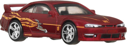Hot Wheels® Cars, Premium Fast & Furious™ Nissan 240SX (S14), 1:64 Scale Die-Cast Car for Collectors Inspired by Fast & Furious™ Movie Franchise