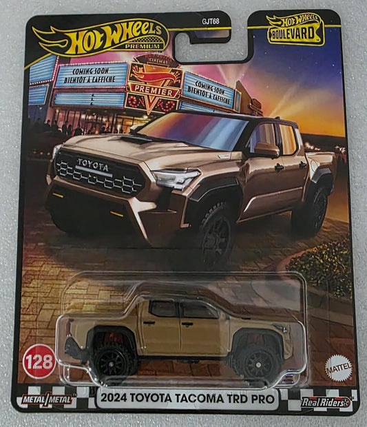 Hot Wheels Boulevard™ 2024 Toyota Tacoma Premium 1:64 Scale Sports Car, Full Metal Body Construction & Real Riders™ Tires, Toy for Collectors & Car...