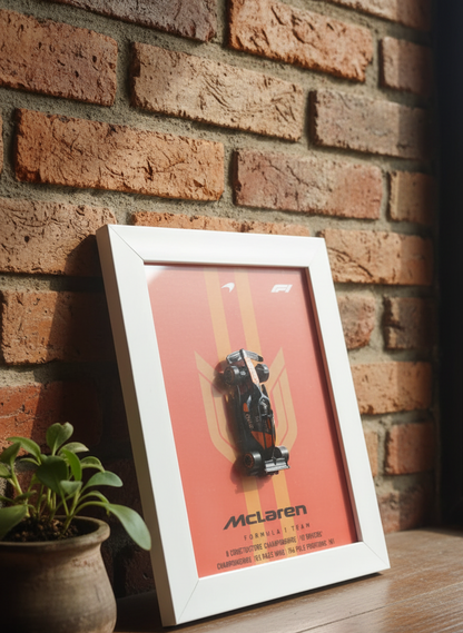 Premium Framed McLaren F1 Car Art for Hot Wheels Collectors