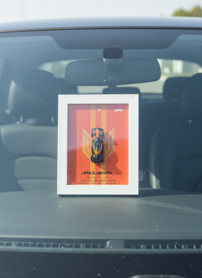 Premium Framed McLaren F1 Car Art for Hot Wheels Collectors