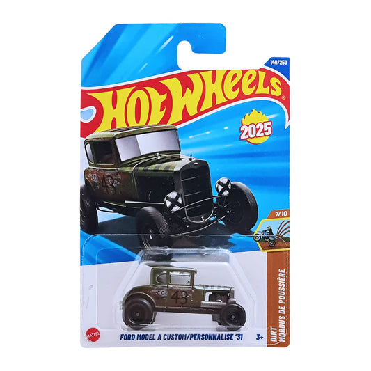 HOT WHEELS DIRT MORDUS DE POUSSIERE FORD MODEL A CUSTOM/PERSONNALISE' 31 7/10  (Green, Pack of: 1)
