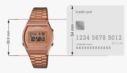 Casio Vintage Series Digital Rose Gold Dial Watch-B640WC-5ADF