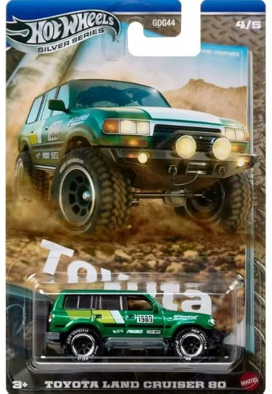 Hot Wheels Silver Series Toyota Land Cruiser 80 [Green], 4/5, 1:64 Scale Diecast Vehicle