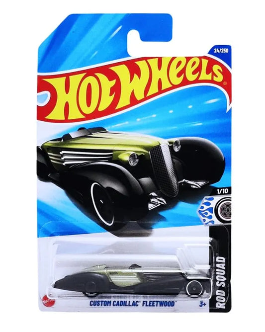Hot Wheels Custom Cadillac Fleetwood Rod Squad Edge 3 and Up by Small Clamp (Green)