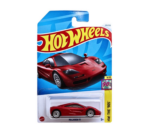 Hot Wheels 1:64 Scale McLaren F1 HW The 90S for Ages 3 and Up by Small CLAP (Red)