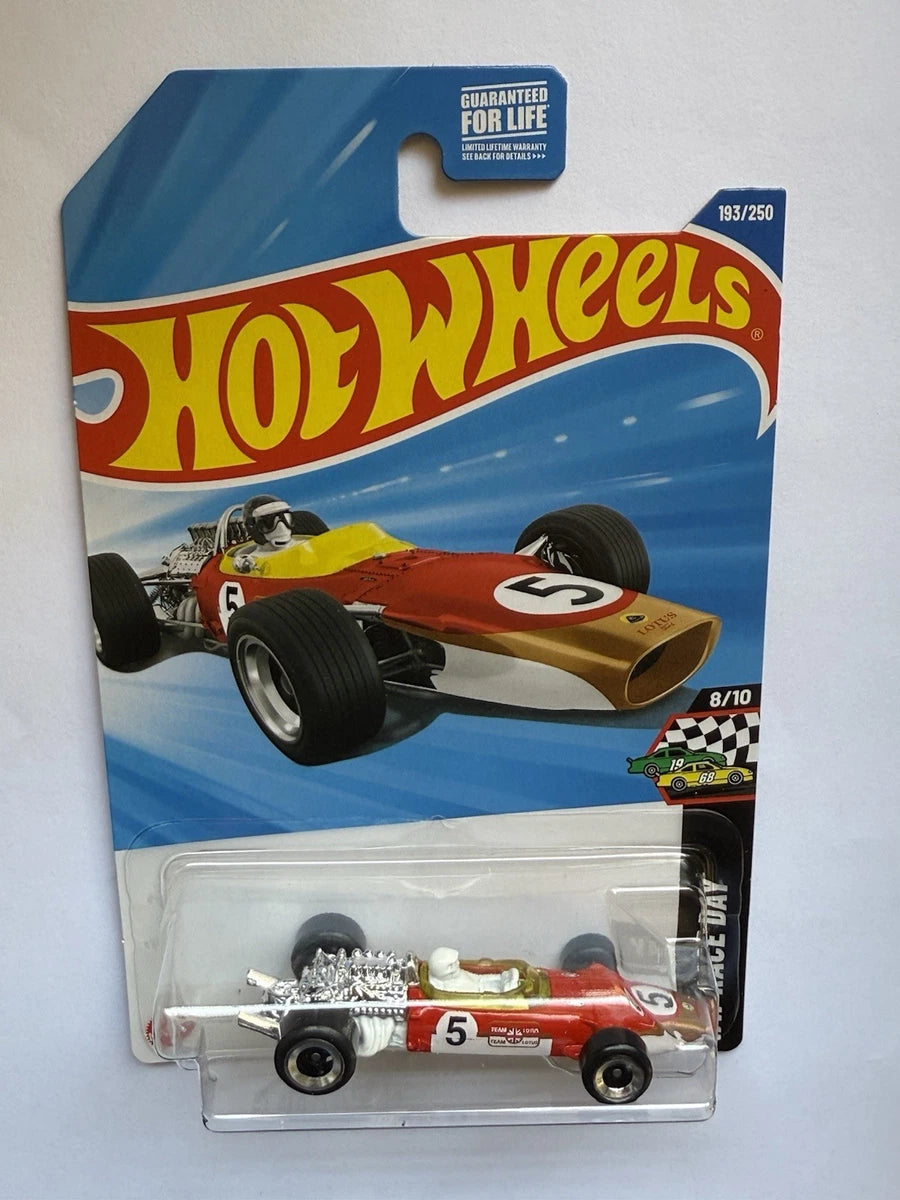 Hot Wheels 2025 Case J '68 Lotus Type 49 U. S. Card In Hand