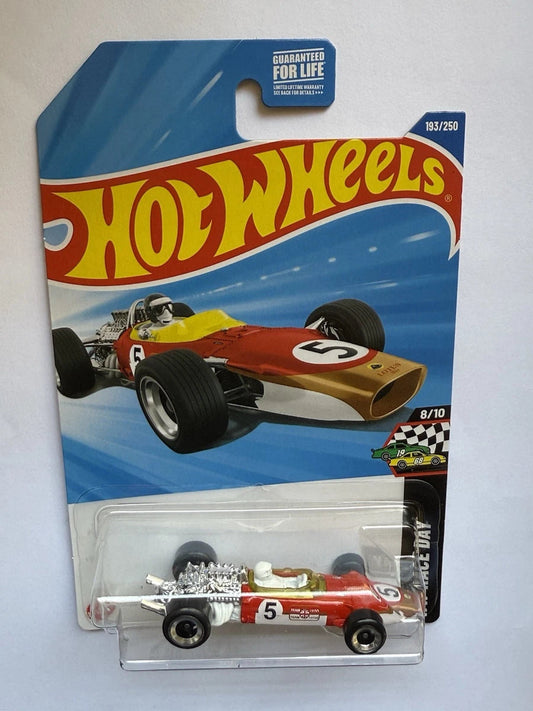 Hot Wheels 2025 Case J '68 Lotus Type 49 U. S. Card In Hand