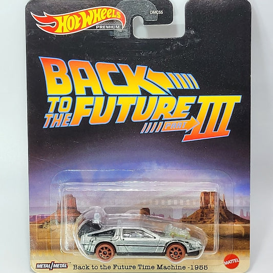 Hot Wheels Time Machine – 1955 DeLorean Back to the Future 3 Premium 1/64 Die-Cast Model