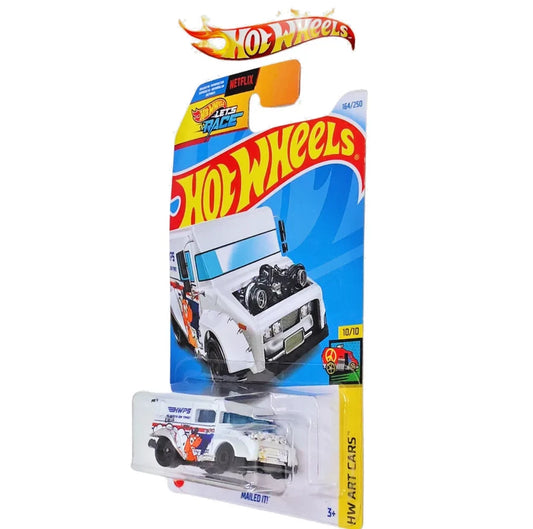 Hot Wheels Postal Service Truck Mailed It! White, Netflix Let's Race 2024 New