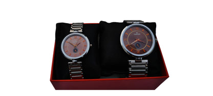 Fantom Premium Couple Watch|Silver Stainless Steel
