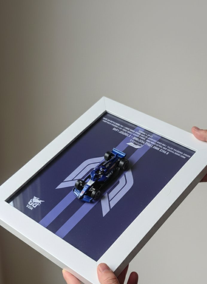 Premium 3D F1 Race Car Framed Art | The Ultimate Gift for Car Lovers