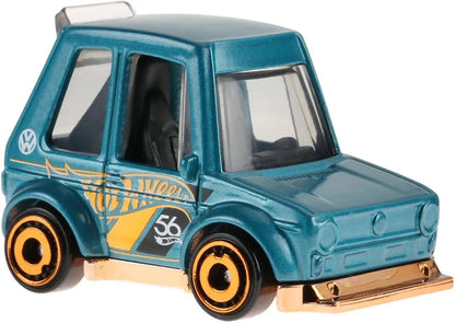 Hot Wheels 1:64 Scale Die-Cast Vehicle TOONED Volkswagen Golf MK1 with Turquoise- & Copper-Colored Deco to Celebrate HW 56th Anniversary