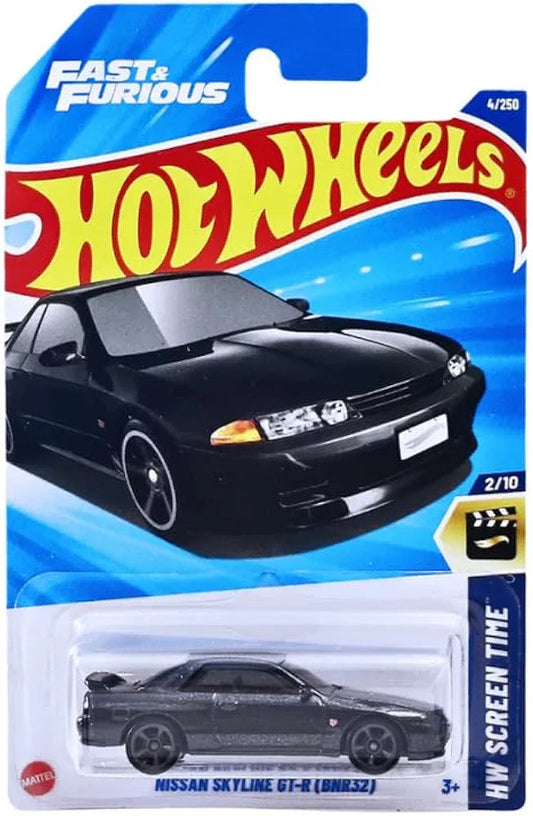 Hot Wheels Fast & Furious Nissan Skylin GT R HW Screen Time Ages 3 and Up by Small CLAP (Black)