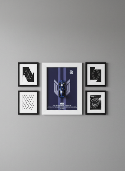 Premium 3D F1 Race Car Framed Art | The Ultimate Gift for Car Lovers