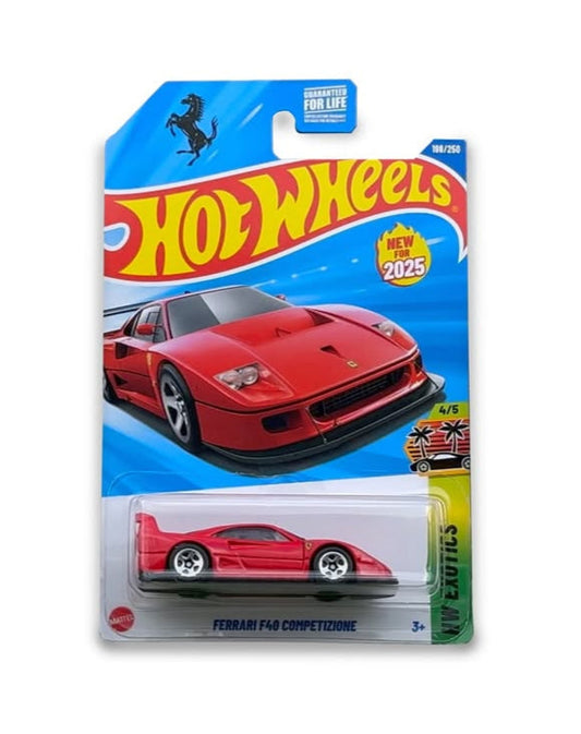 Hot Wheels 1:64 Scale | FERRARI F40 COMPETIZIONE | HW Exotics | red | 4/5 | 198/250