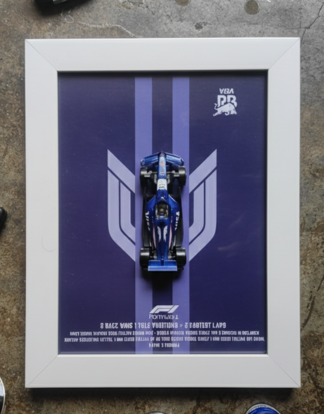 Premium 3D F1 Race Car Framed Art | The Ultimate Gift for Car Lovers