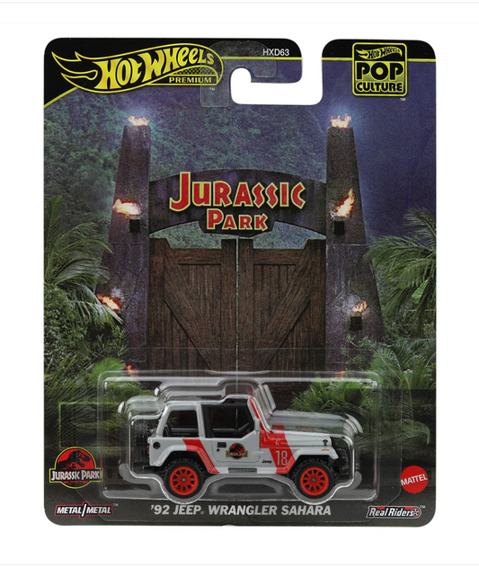 Hot Wheels Premium Pop Culture 92 Jeep Wrangler Jurassic Park