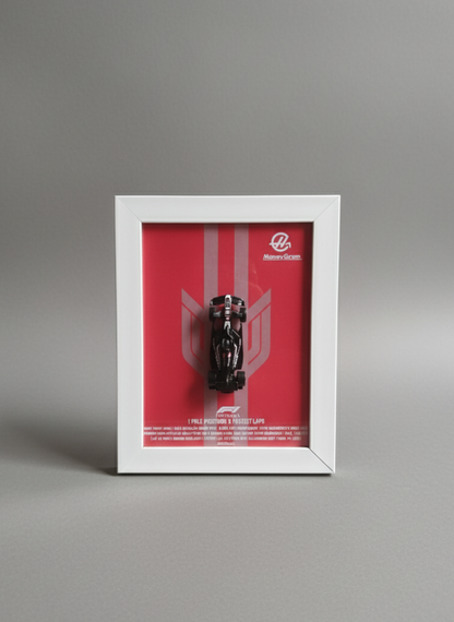 Framed Hot Wheels MoneyGram Haas F1 Car - Official Collector's Edition