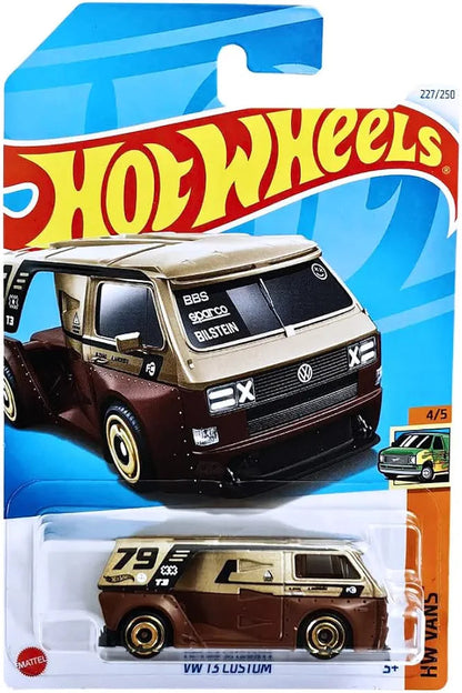 Hot Wheels 1:64 Scale VW T3 Custom HW Vans for Ages 3 and Up by Small CLAP (Brown)