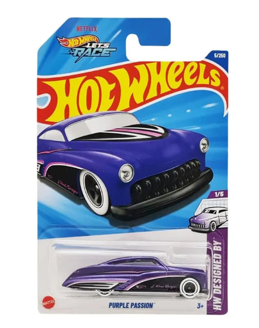 Hot Wheels Purple passion Obsession HW Ages 3 and Up Designed by Little Clamp (Purple)