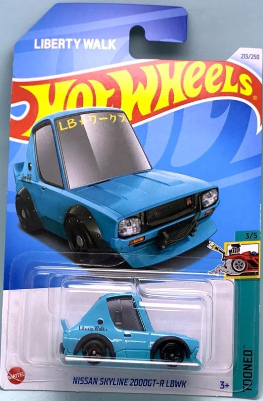 Hot Wheels Nissan Skyline 2000GT-R LBWK Liberty Walk Blue #213 - 2024 Tooned