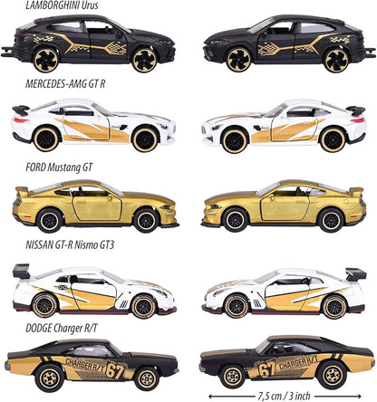 Majorette Limited Edition 9, Model Vehicles with Camouflage Look, Die Cast Metal with Opening Parts, Rotating Wheels and Suspension for Children Aged 3 and Above Boys, Girls, Kids- Set of 5