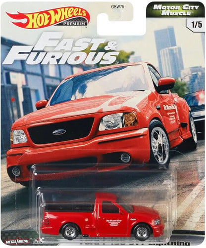 Hot Wheels Fast & Furious Ford F-150 SVT Lightning 1:64 Scale for 3 Years & Above (Red)