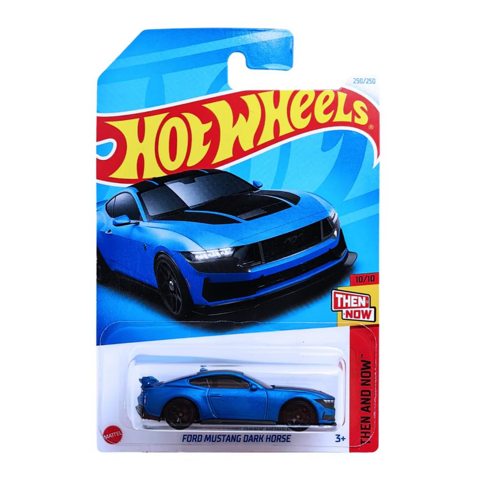 Hot Wheels 1:64 Scale Ford Mustang Dark Horse Then and Now for Ages 3 and Up by Small Clamp (Blue)