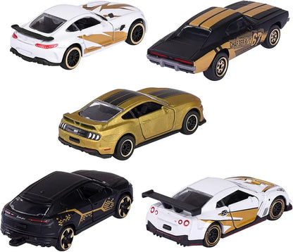 Majorette Limited Edition 9, Model Vehicles with Camouflage Look, Die Cast Metal with Opening Parts, Rotating Wheels and Suspension for Children Aged 3 and Above Boys, Girls, Kids- Set of 5